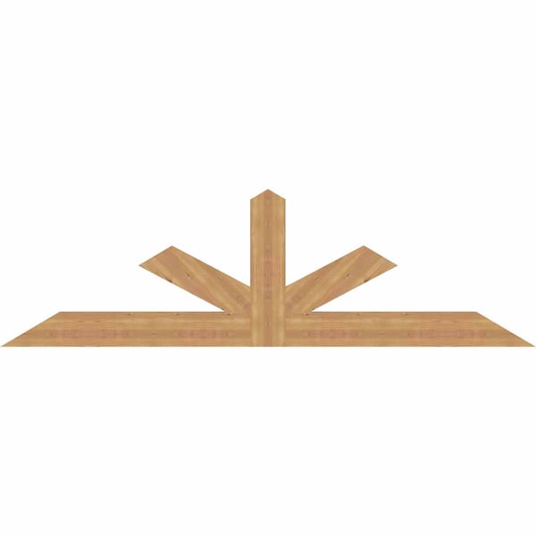 Ekena Millwork Saratoga Smooth Timber Gable Bracket, Western Red Cedar, 84"W x 24"H x 1 1/2"D x 5 1/2"F, 7/12 Pitch GBW084X24X0206SAR00SWR - main